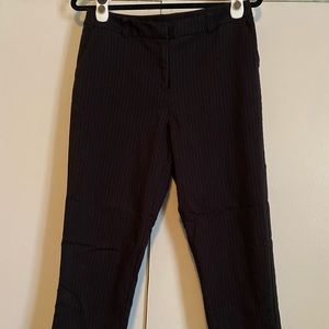 Pinstriped Capri Work Pants